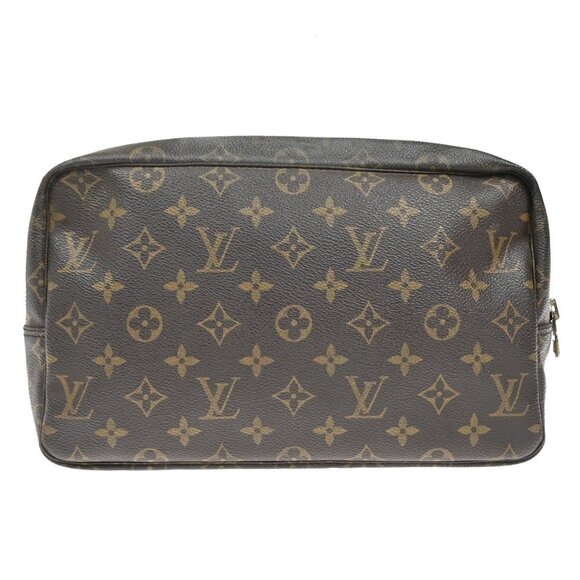 LOUIS VUITTON Trousse Toilette 28 Clutch Hand Bag Monogram Brown - Picture 3 of 15